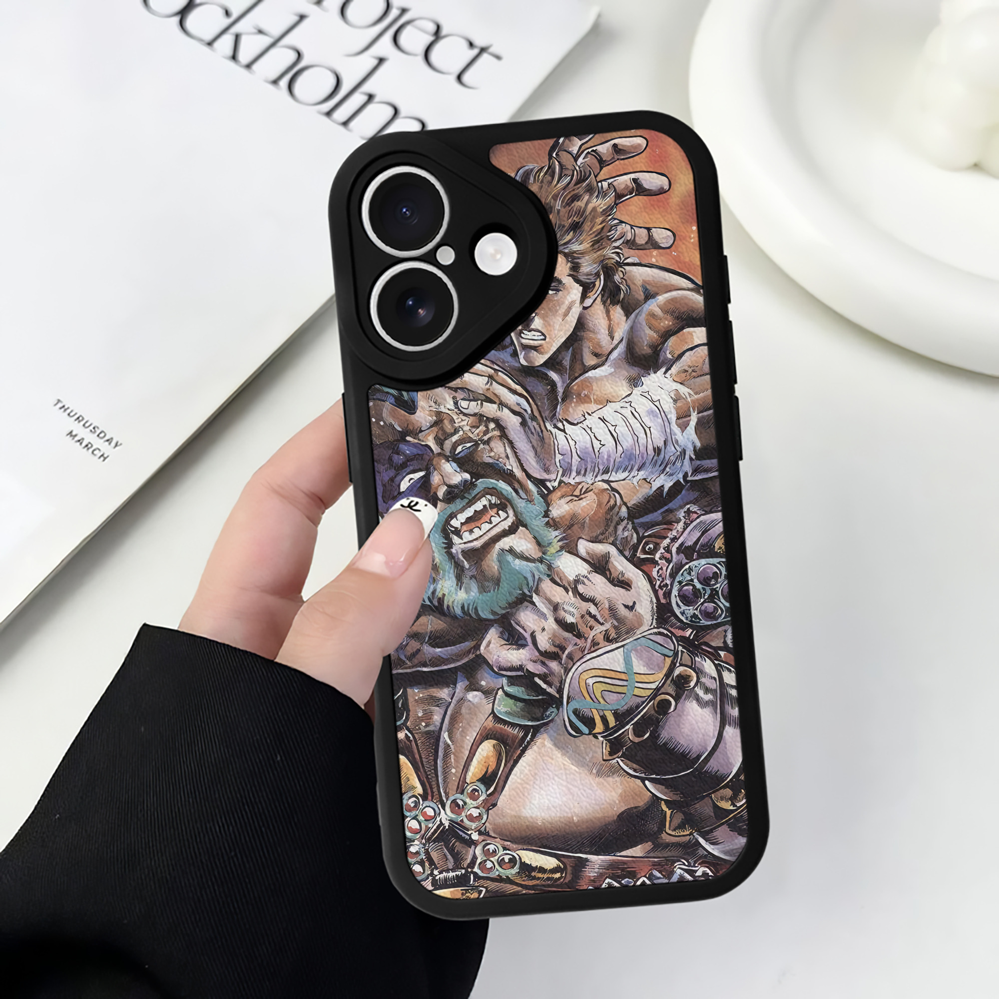 （画像用） 北斗の拳 Fist of the North Star 【iPhone 16シリーズ対応】シリコンスマホケース（レザー調） 材質：シリコン